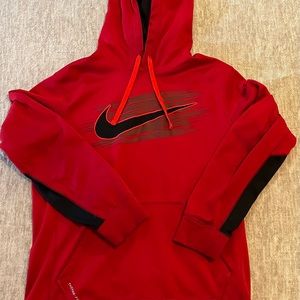 Nike Therma Fit Hoodie Pullover Red Small